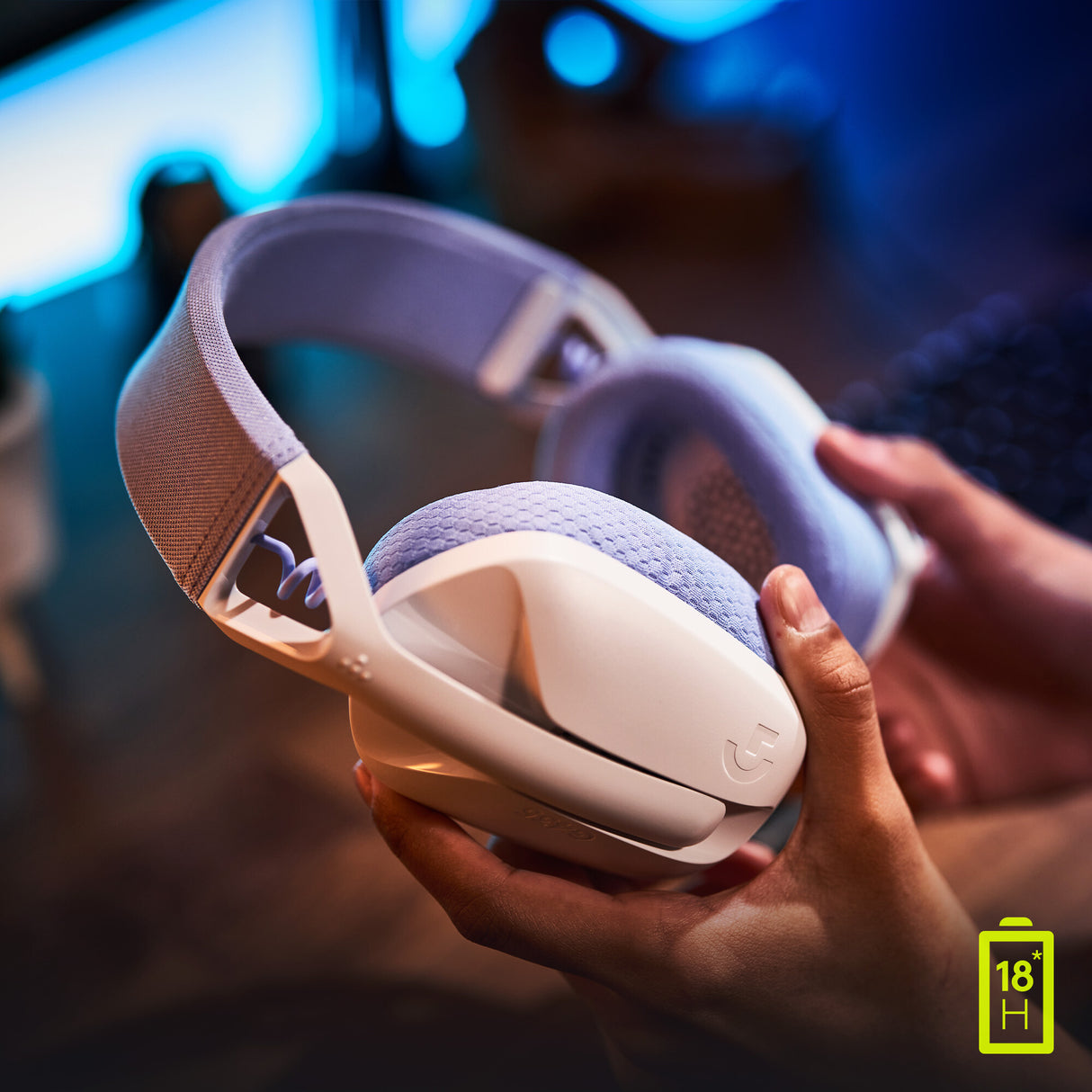 Logitech G G435 Headset Trådløs Spil Bluetooth Hvid