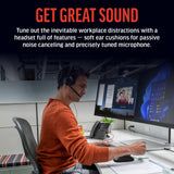 Poly Blackwire 5210 Monaural USB-C Headset +3.5mm Plug +USB-C/A Adapter