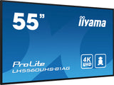 iiyama LH5560UHS-B1AG skilte display Digital A-tavle 139,7 cm (55") LED Wi-Fi 500 cd/m² 4K Ultra HD Sort Indbygget processer Android 11 24/7