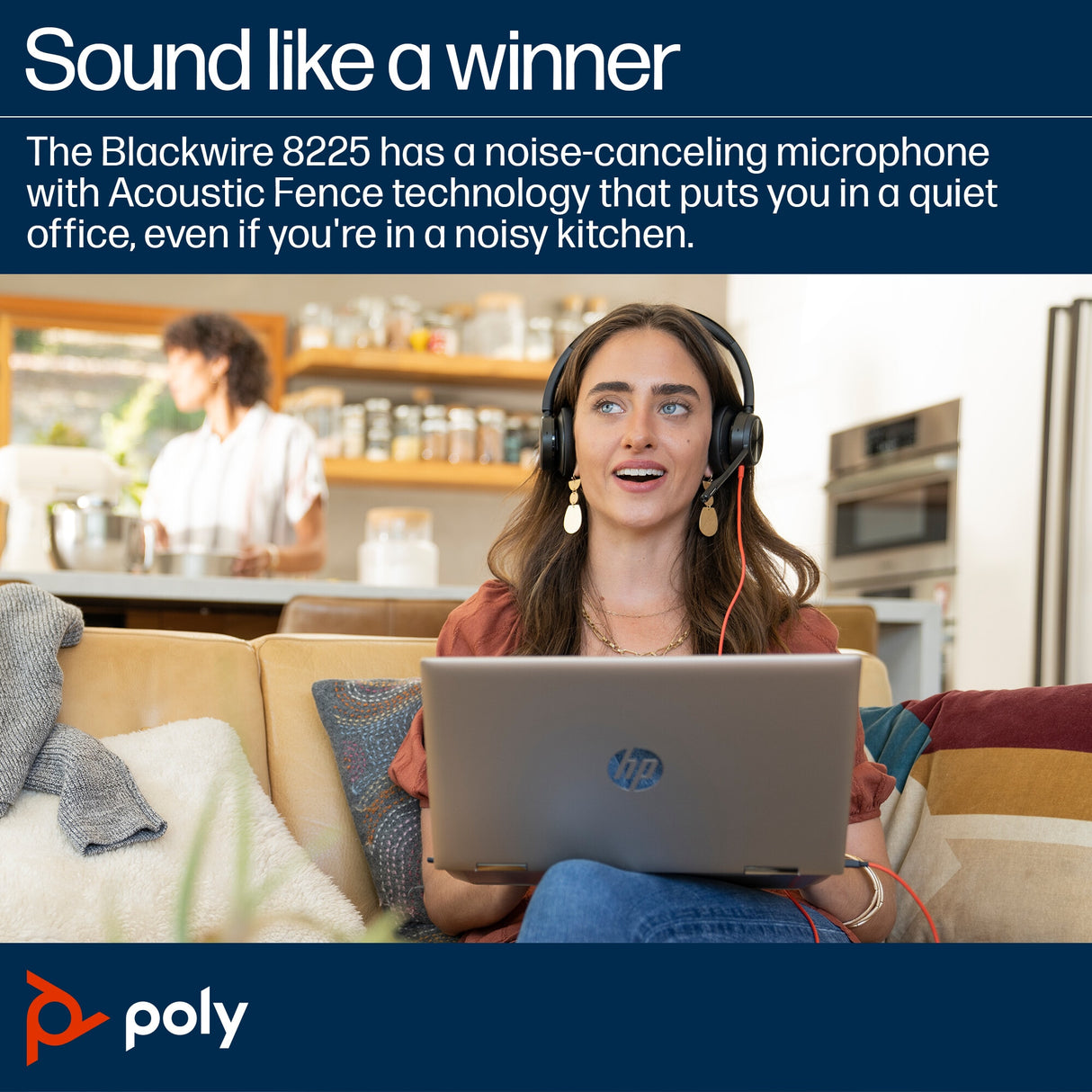 Poly Blackwire 8225 Stereo USB-C Headset +USB-C/A Adapter