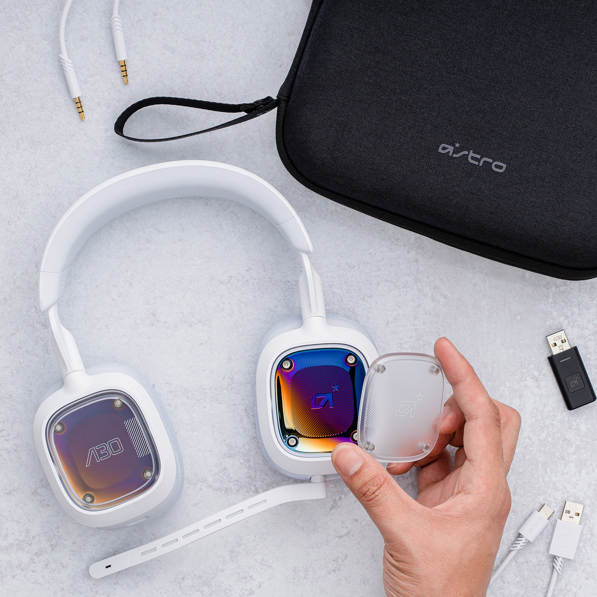 ASTRO Gaming A30 Headset Kabel & trådløs Spil Bluetooth Hvid