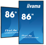 iiyama 86" 4K UHD professional digital signage display with advanced control and connectivity options