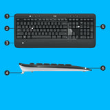 LOGITECH MK540 Advanced Keyboard and mouse set wireless 2.4 GHz QWERTY (UK)