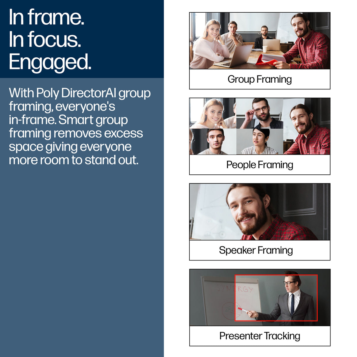 Poly Studio E60 Smart Camera 4K MPTZ with 12x Optical Zoom