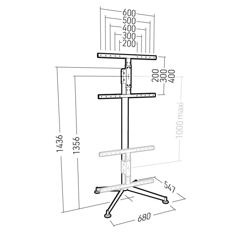 Erard KANA 1600XXL Wall mount White, Black