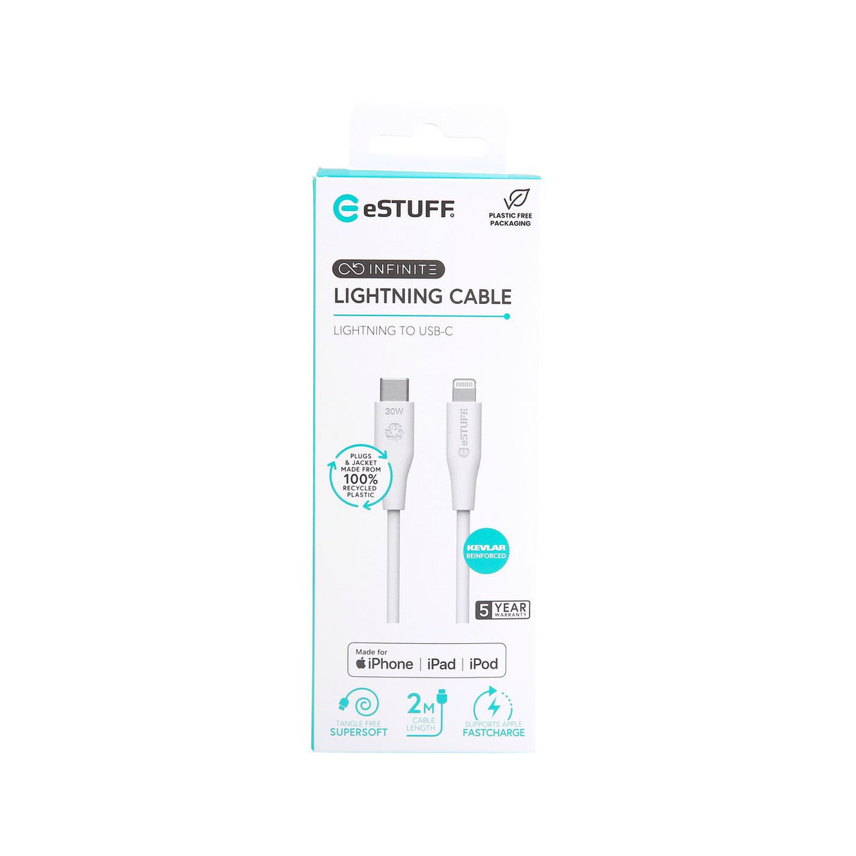 eSTUFF ES602270 lightning cable 3 m White