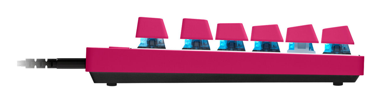 Logitech G PRO X TKL RAPID tastatur Spil USB QWERTY Dansk, Finsk, Norsk, Svensk Lyserød