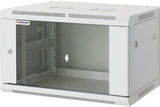 Intellinet 19" Network Cabinet - Wall Mount (Standard), 12U, 450mm Deep, Grey, Assembled, Max 60kg, Suitable also for use on desk or floor, Usable Depth 350mm, Metal & Glass Door, Back Panel, Removeable Sides, Parts for wall install (eg screws/rawl plugs)