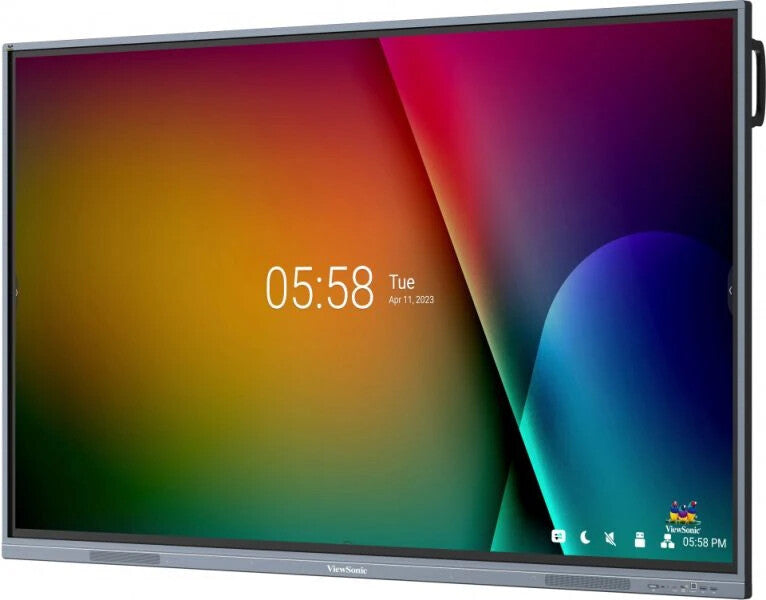 Viewsonic VS IFP 75 40 point 400 NIT Interaktivt fladpanel 190,5 cm (75") LCD 350 cd/m² 4K Ultra HD Grå Berøringsskærm Indbygget processer Android 11