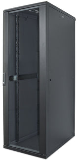 Intellinet 19" Network Cabinet - Free Standing, 42U, 800x800mm (width x depth), Black, Assembled, Max 1500kg, Multi-Point Door Lock, One Lock Per Side Panel, Usable Depth 123 to 573mm, IP20 rated, Rack, Steel