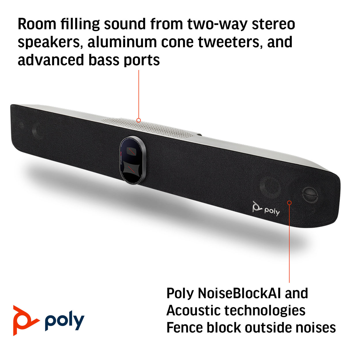 Poly Studio X70 All-In-One Video Bar with TC10 Controller Kit