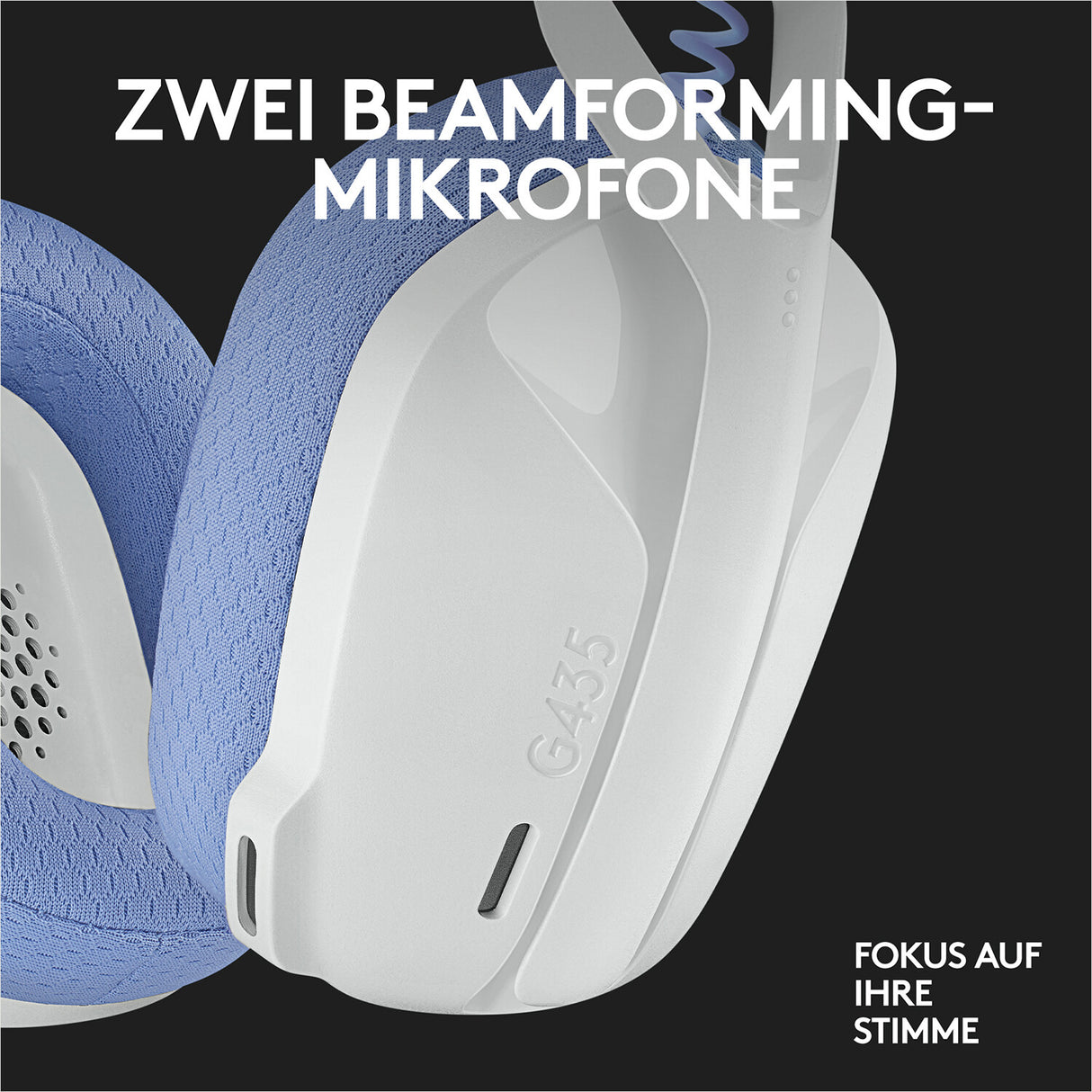 Logitech G G435 Headset Trådløs Spil Bluetooth Hvid