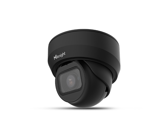 Milesight AI Mini Dome IP kamera, sort - Inkl. Beslag