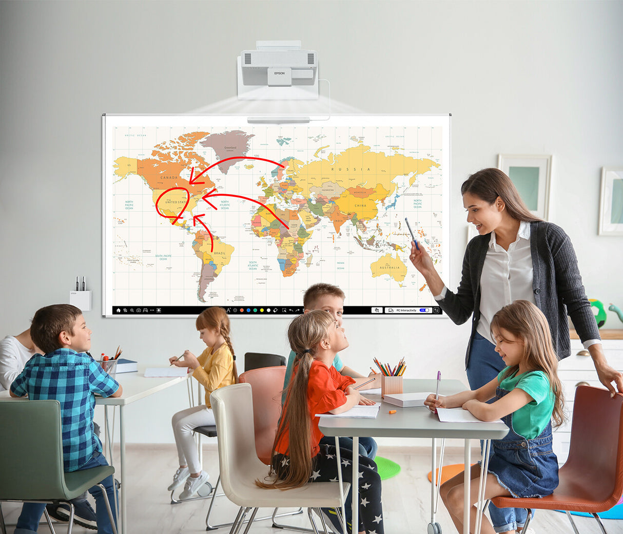 Epson EB-1485Fi Ultra short throw projector 5000 ANSI lumens 3LCD 1080p (1920x1080) White