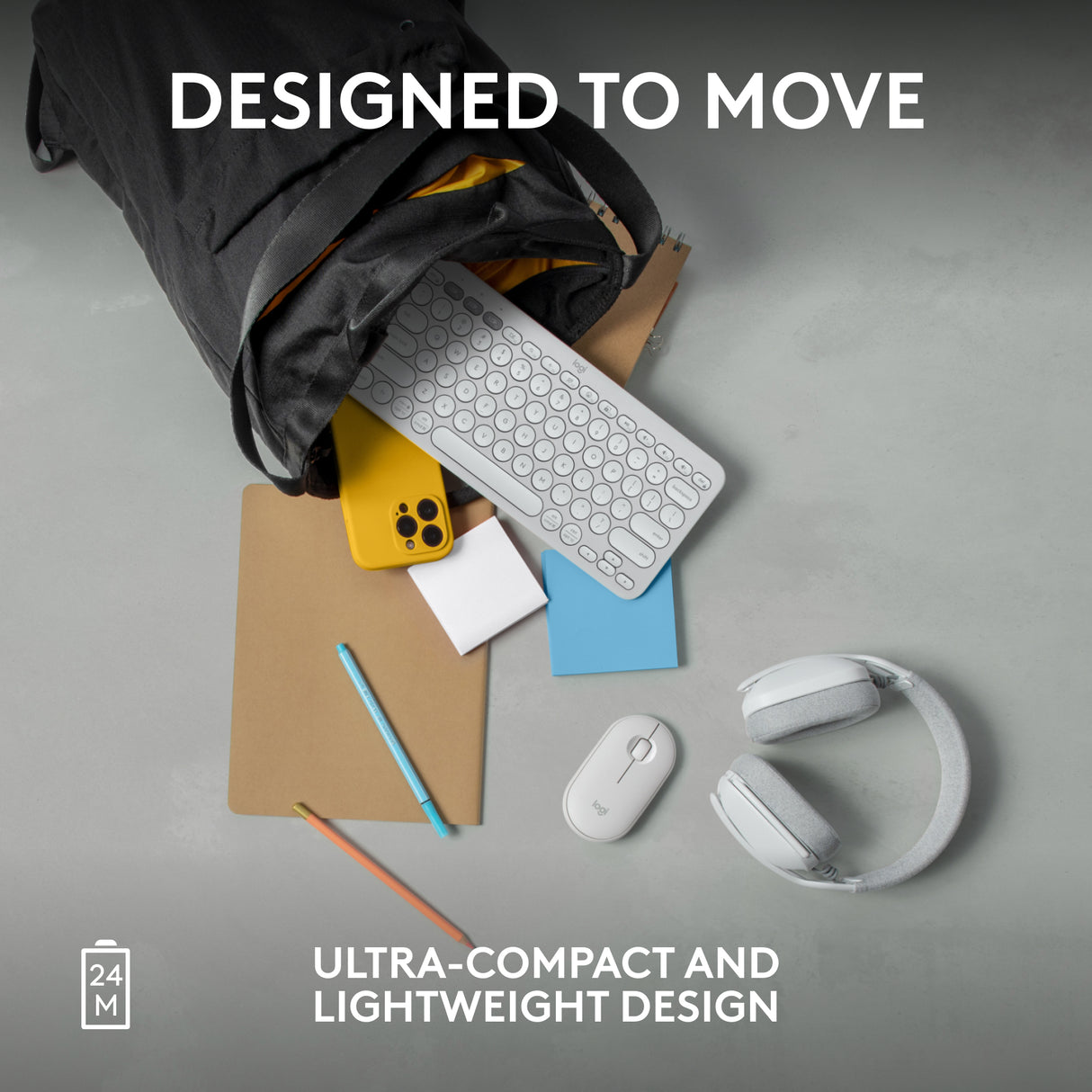 Logitech 910-007013 mouse Travel Ambidextrous RF Wireless + Bluetooth Optical 4000 DPI