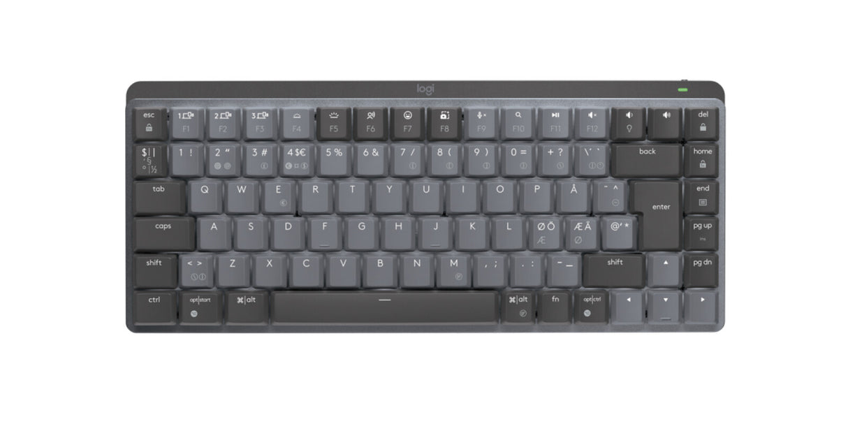 Logitech 920-010777 tastatur Kontor RF trådløs + Bluetooth QWERTY Nordisk Grafit, Grå